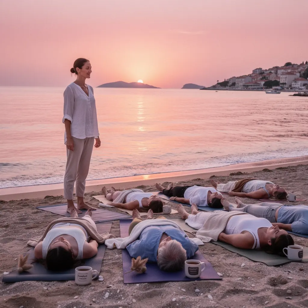 Žena koja uživa u trenutku opuštanja s čajem u ruci